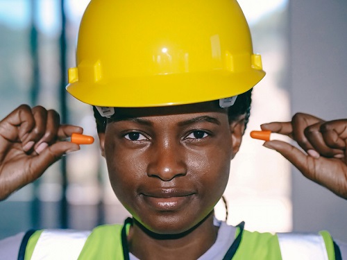 hearing protection on construction site